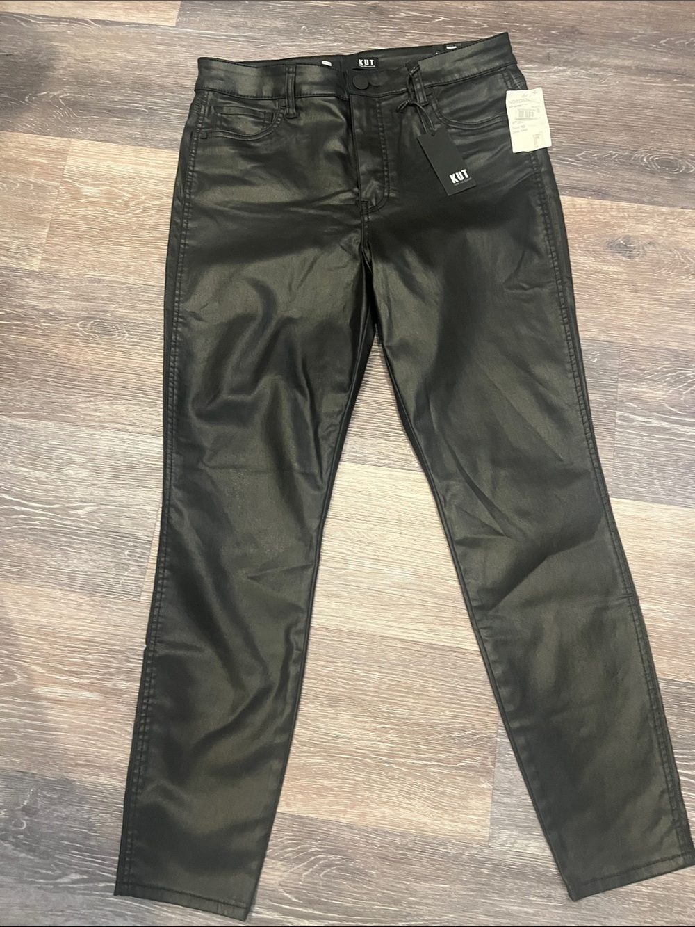 Kut from the Kloth Black Coated Skinny Jeans